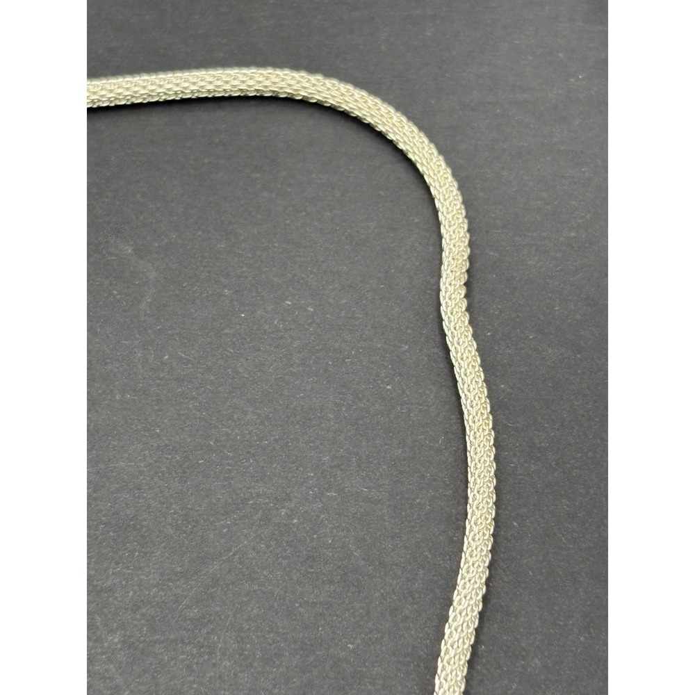 Vintage 18" Sterling Silver Mesh Chain Necklace 8 Grams 2.4MM G7 - Picture 8 of 9